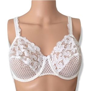 Lejaby made in France white lace bra